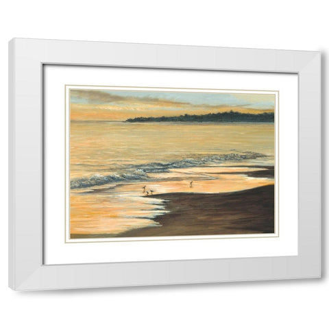 Coastline White Modern Wood Framed Art Print with Double Matting by Mielko, Tom