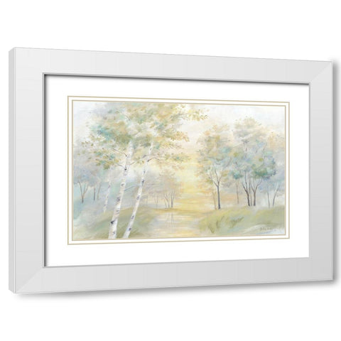 Sunny  Glow landscape White Modern Wood Framed Art Print with Double Matting by Coulter, Cynthia