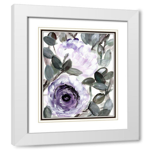 Farmhouse  Bush purple I White Modern Wood Framed Art Print with Double Matting by Chapman, Marcy