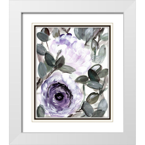 Farmhouse  Bush purple I White Modern Wood Framed Art Print with Double Matting by Chapman, Marcy