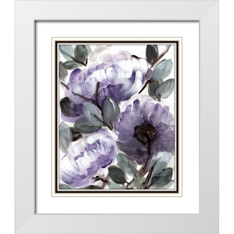 Farmhouse  Bush purple II White Modern Wood Framed Art Print with Double Matting by Chapman, Marcy