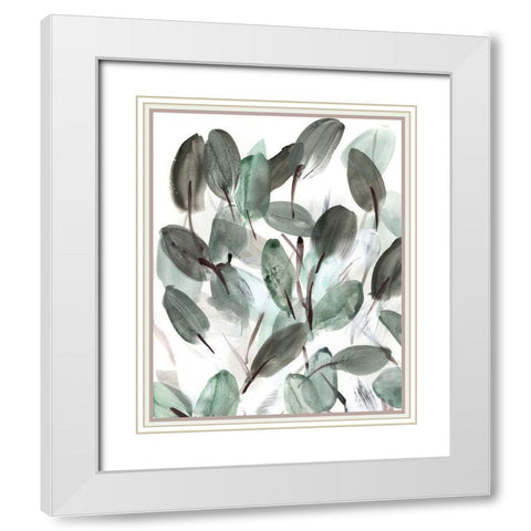 Farmhouse  Leafy I White Modern Wood Framed Art Print with Double Matting by Chapman, Marcy