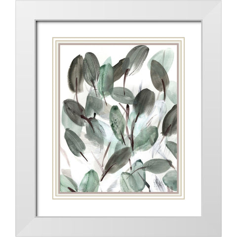 Farmhouse  Leafy I White Modern Wood Framed Art Print with Double Matting by Chapman, Marcy