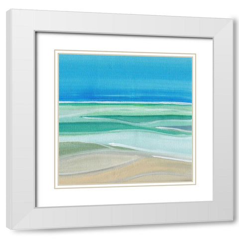 Hinting  at Summer White Modern Wood Framed Art Print with Double Matting by Chapman, Marcy