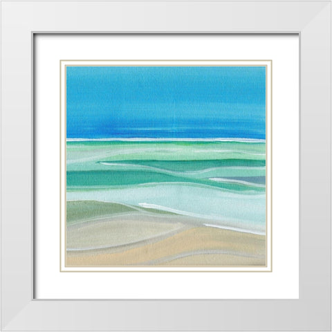 Hinting  at Summer White Modern Wood Framed Art Print with Double Matting by Chapman, Marcy