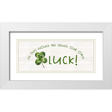 Shamrock Rainbows panel I-Our own Luck White Modern Wood Framed Art Print with Double Matting by Reed, Tara