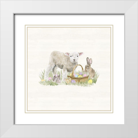 Farmhouse  Easter II White Modern Wood Framed Art Print with Double Matting by Reed, Tara