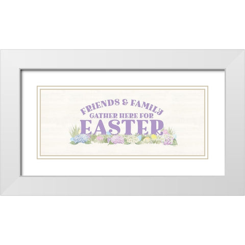 Farmhouse  Easter Sentiment panel-Gather White Modern Wood Framed Art Print with Double Matting by Reed, Tara
