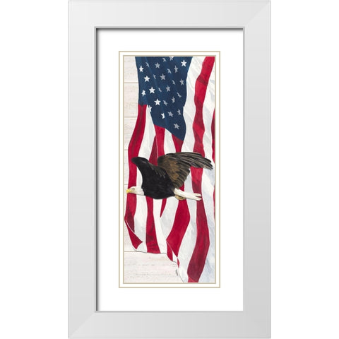 Let  Freedom Soar vertical I White Modern Wood Framed Art Print with Double Matting by Reed, Tara