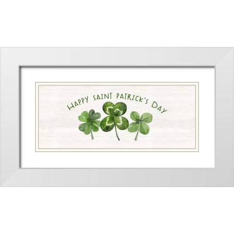 Shamrock  Rainbows panel II-Happy St Patricks White Modern Wood Framed Art Print with Double Matting by Reed, Tara