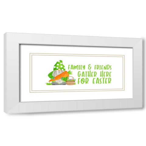 Easter Gnomes panel III-Family And Friends White Modern Wood Framed Art Print with Double Matting by Reed, Tara