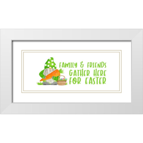 Easter Gnomes panel III-Family And Friends White Modern Wood Framed Art Print with Double Matting by Reed, Tara