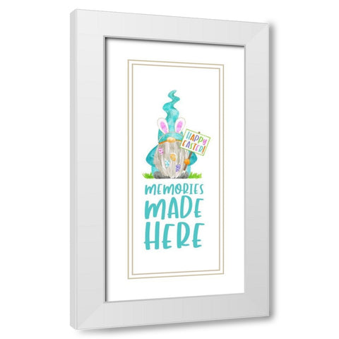 Easter Gnomes vertical I-Memories White Modern Wood Framed Art Print with Double Matting by Reed, Tara