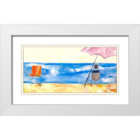 Bright Water White Modern Wood Framed Art Print with Double Matting by Marie, Susanne