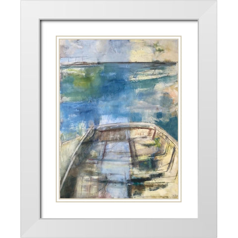 Last Ship White Modern Wood Framed Art Print with Double Matting by Marie, Susanne