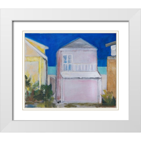 Coastal Streets White Modern Wood Framed Art Print with Double Matting by Marie, Susanne