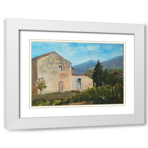 Italian Morning White Modern Wood Framed Art Print with Double Matting by Marie, Susanne