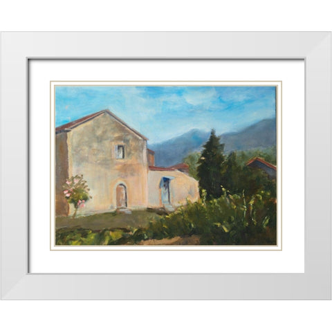 Italian Morning White Modern Wood Framed Art Print with Double Matting by Marie, Susanne