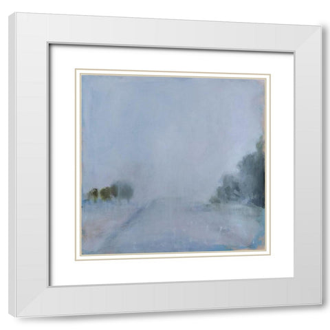 Street Fog White Modern Wood Framed Art Print with Double Matting by Marie, Susanne