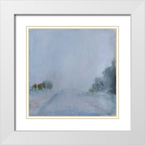 Street Fog White Modern Wood Framed Art Print with Double Matting by Marie, Susanne