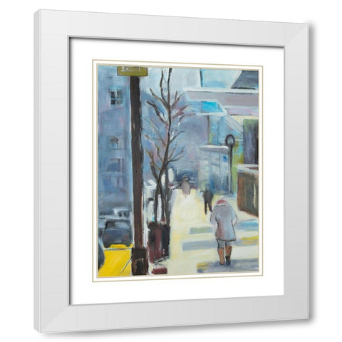 Winters Day White Modern Wood Framed Art Print with Double Matting by Marie, Susanne