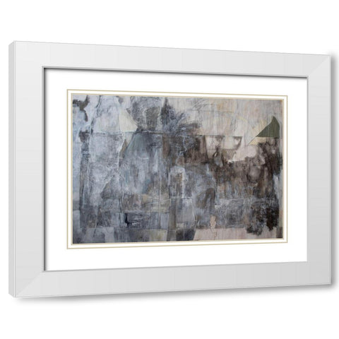 Blackened Grey White Modern Wood Framed Art Print with Double Matting by Marie, Susanne