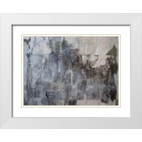 Blackened Grey White Modern Wood Framed Art Print with Double Matting by Marie, Susanne