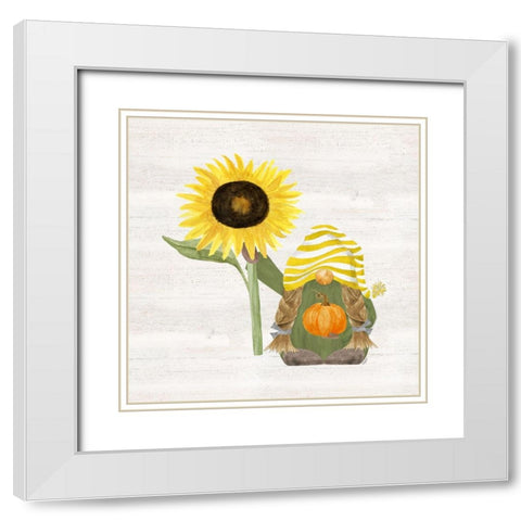 Fall Gnomes III White Modern Wood Framed Art Print with Double Matting by Reed, Tara