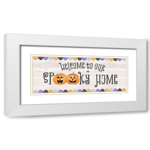 Sit a Spell Sentiment panel II-Welcome White Modern Wood Framed Art Print with Double Matting by Reed, Tara