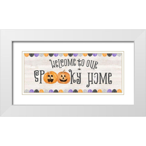 Sit a Spell Sentiment panel II-Welcome White Modern Wood Framed Art Print with Double Matting by Reed, Tara