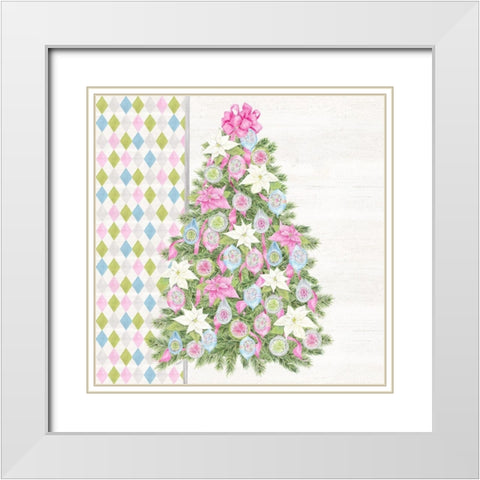 Vintage Christmas VI White Modern Wood Framed Art Print with Double Matting by Reed, Tara