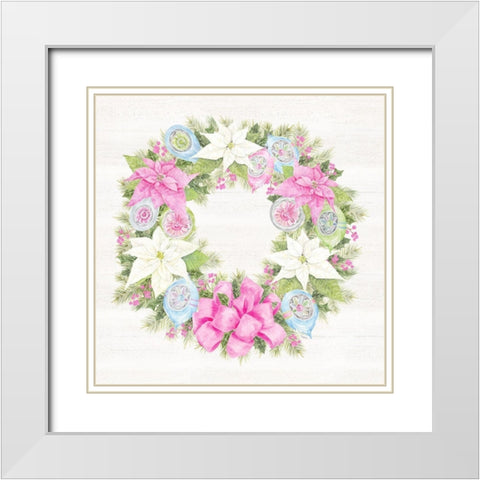 Vintage Christmas VII White Modern Wood Framed Art Print with Double Matting by Reed, Tara