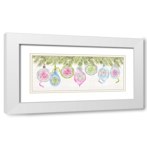 Vintage Christmas panel II White Modern Wood Framed Art Print with Double Matting by Reed, Tara