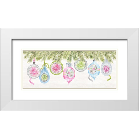 Vintage Christmas panel II White Modern Wood Framed Art Print with Double Matting by Reed, Tara