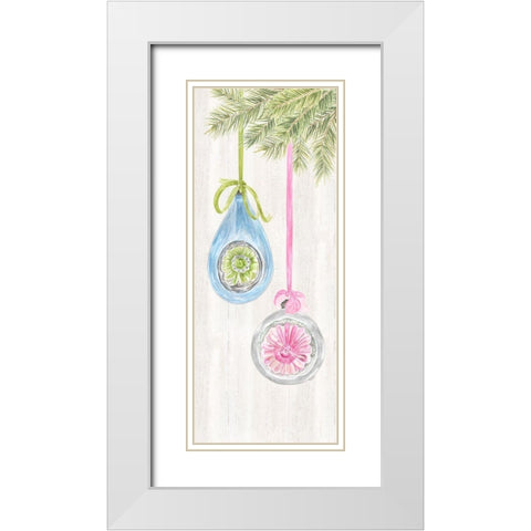 Vintage Christmas vertical IV White Modern Wood Framed Art Print with Double Matting by Reed, Tara