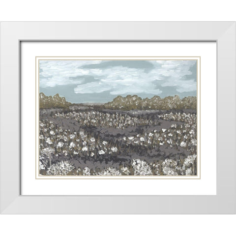 Black Creek White Modern Wood Framed Art Print with Double Matting by Bryan, Kathleen
