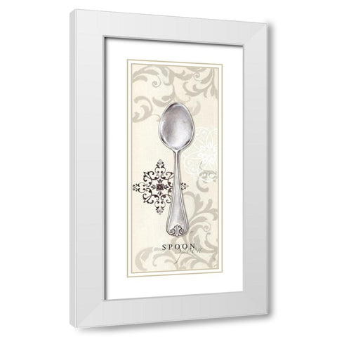 Spoon White Modern Wood Framed Art Print with Double Matting by Coulter, Cynthia