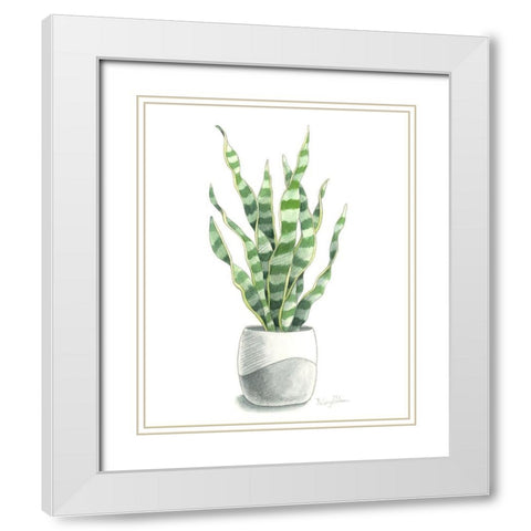 Potted Exotics I White Modern Wood Framed Art Print with Double Matting by Wilson, Kelsey