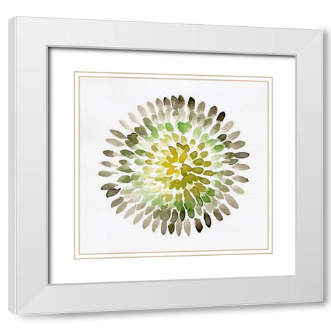 Burst Abstract I White Modern Wood Framed Art Print with Double Matting by Chapman, Marcy