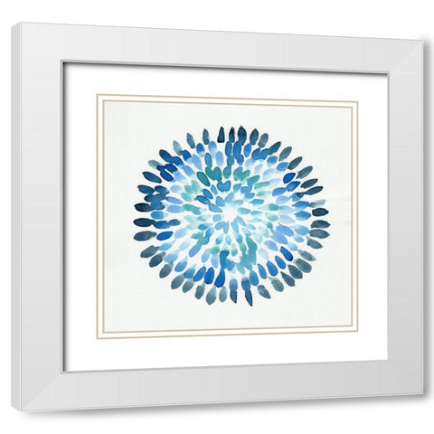 Burst Abstract II White Modern Wood Framed Art Print with Double Matting by Chapman, Marcy