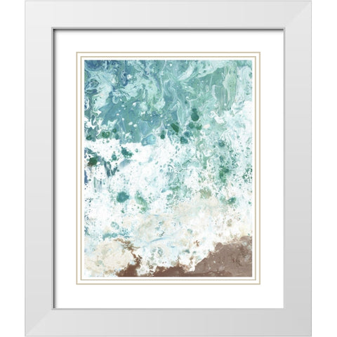 Ocean Tide abstract II White Modern Wood Framed Art Print with Double Matting by Chapman, Marcy