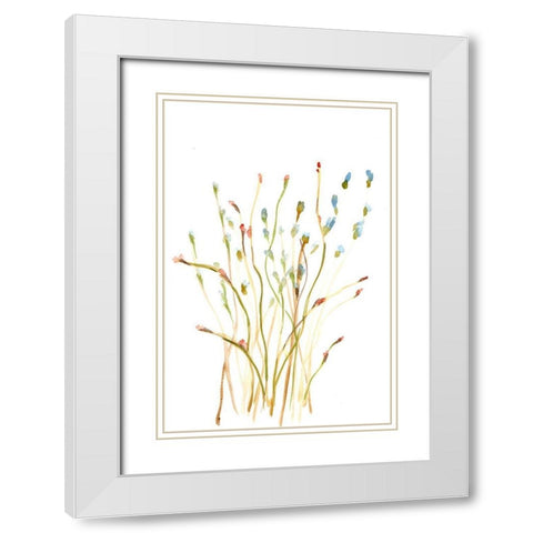 Little Paint Brushes White Modern Wood Framed Art Print with Double Matting by Chapman, Marcy
