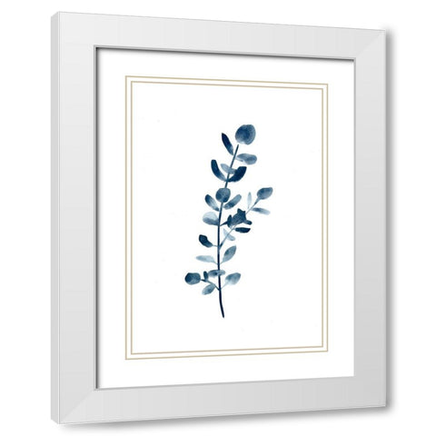 Farmhouse Eucalyptus blue White Modern Wood Framed Art Print with Double Matting by Chapman, Marcy