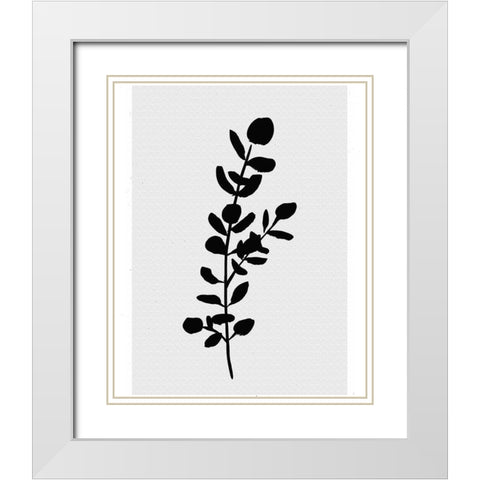 Farmhouse Eucalyptus black White Modern Wood Framed Art Print with Double Matting by Chapman, Marcy