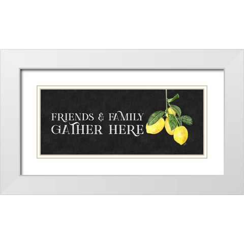 Live with Zest sentiment panel II-Friends And Family White Modern Wood Framed Art Print with Double Matting by Reed, Tara