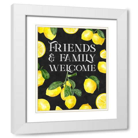 Live with Zest sentiment portrait I-Friends And Family White Modern Wood Framed Art Print with Double Matting by Reed, Tara