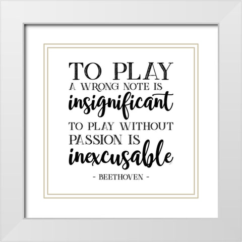 Moved by Music I-Beethoven White Modern Wood Framed Art Print with Double Matting by Reed, Tara