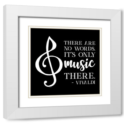 Moved by Music black III-Vivaldi White Modern Wood Framed Art Print with Double Matting by Reed, Tara