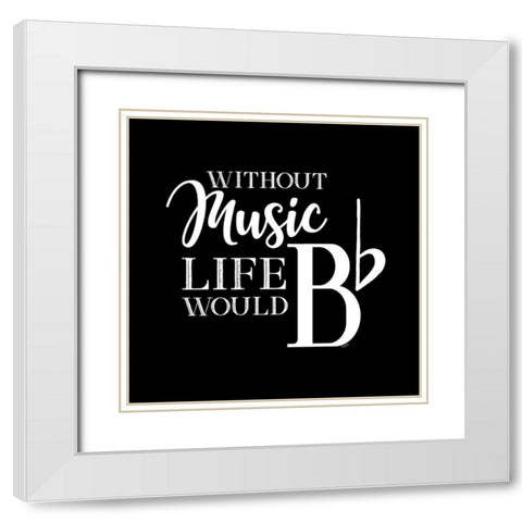 Moved by Music black V-Be Flat White Modern Wood Framed Art Print with Double Matting by Reed, Tara