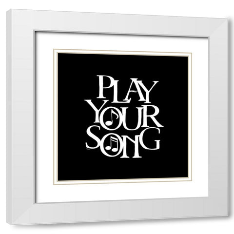 Moved by Music black VIII-Your Song White Modern Wood Framed Art Print with Double Matting by Reed, Tara